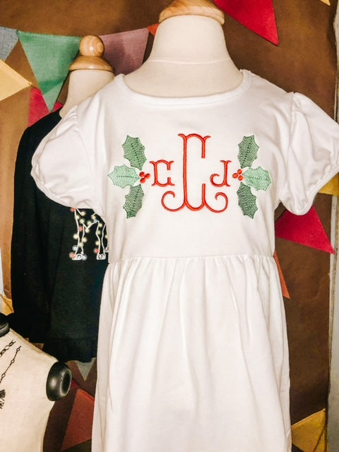 Holly Monogram Dress or Long-sleeve Shirt