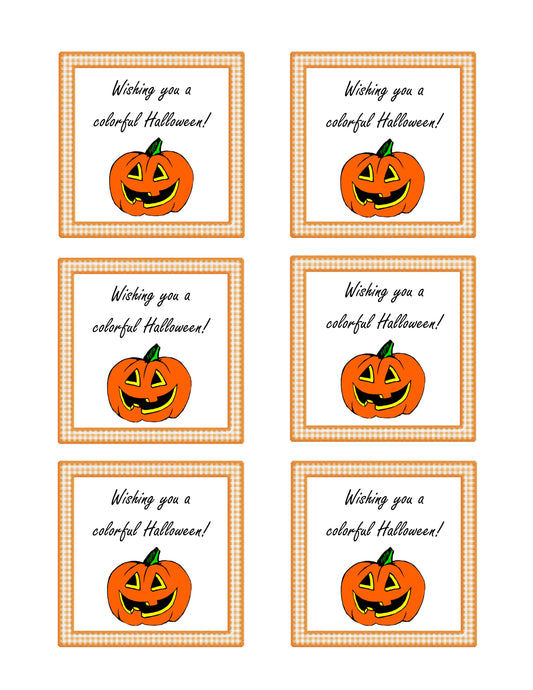 Printable Halloween Paint Kit Tags