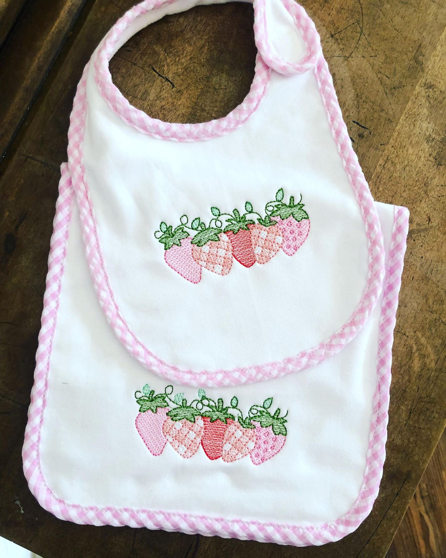 Strawberry Bib Set