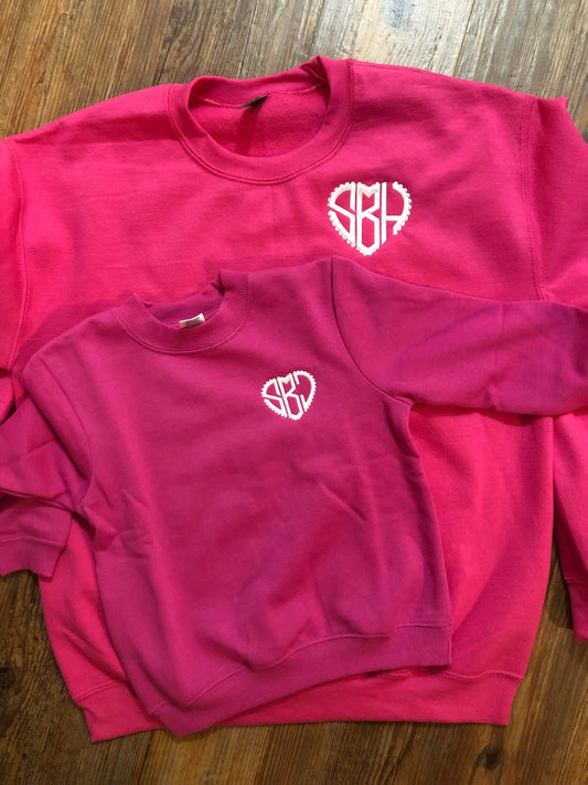 Heart Monogram Shirts - Toddler/Youth
