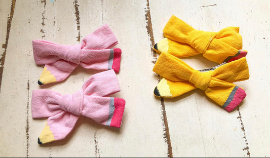 Back 2 School Hair Bows
